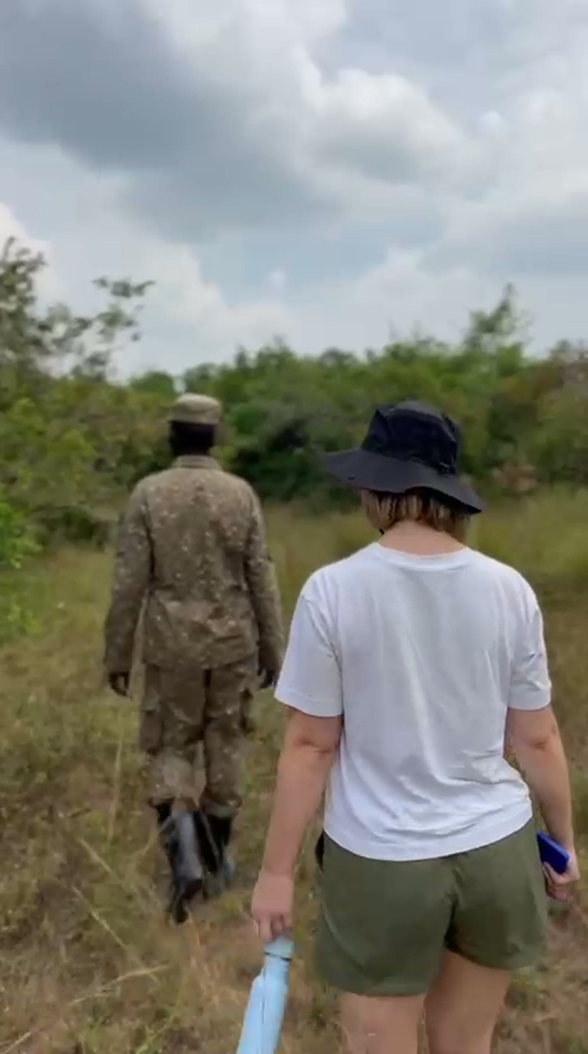 Guided walking safari through the bush